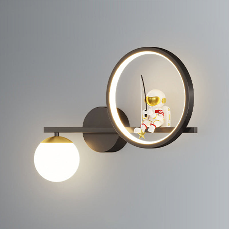 Contemporary Creative Wall Light Fixture Astronaut Wall Light Sconce for Kid's Bedroom