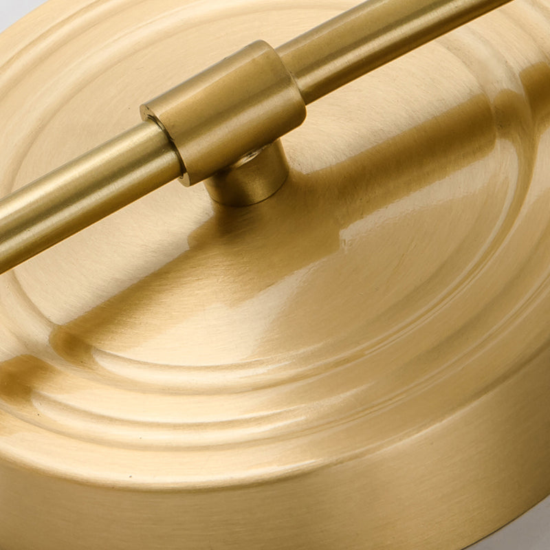 Modern Metal Wall Sconce Flower Shape Wall Light with Glass Shade for Bedroom in Gold