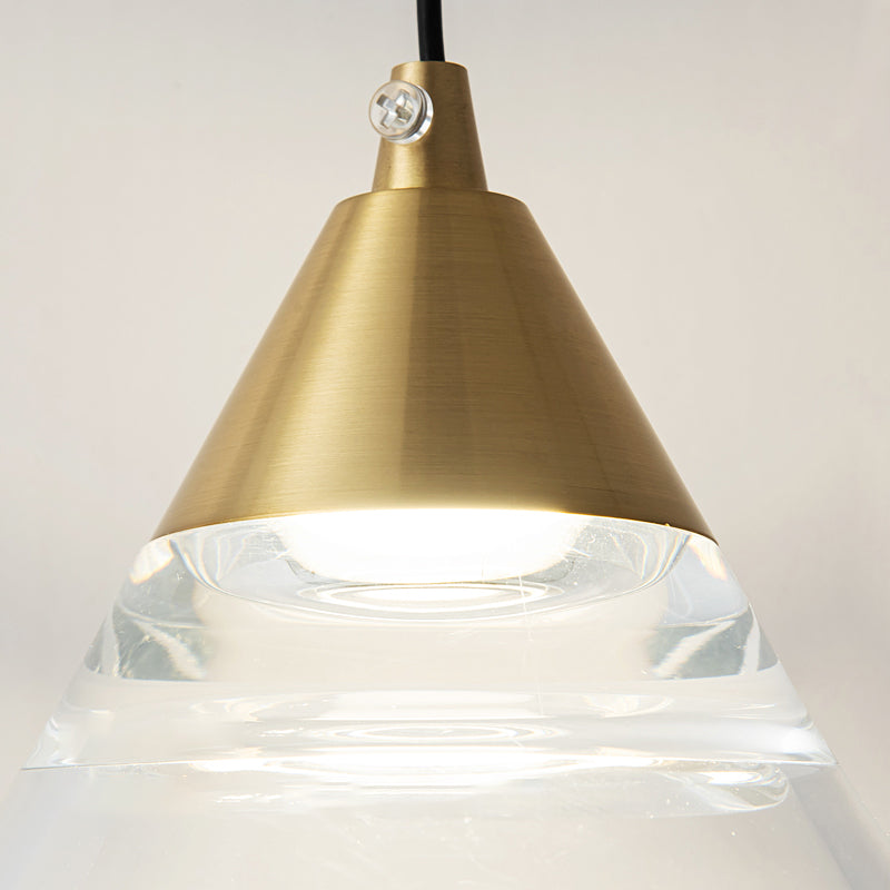 LED Modern Metal Wall Sconce Cone Shape Wall Light with Acrylic Shade for Courtyard