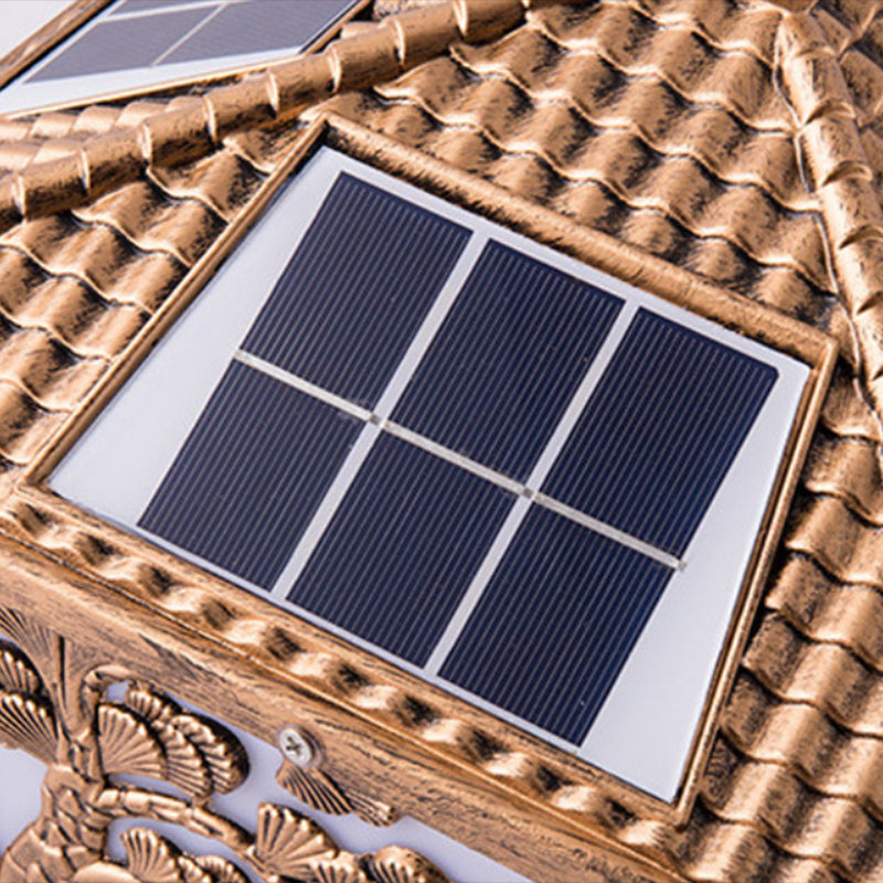 Minimalist LED Solar Lighting Fixture with Acrylic Shade for Backyard