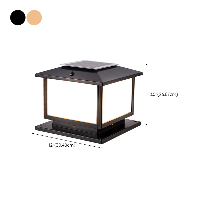 Simple Style LED Solar Lighting Fixture with Acrylic Shade for Garden