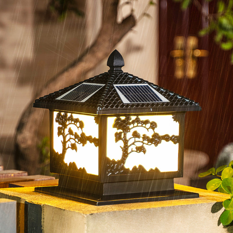 Modern Creative LED Solar Lighting Fixture with Acrylic Shade for Garden