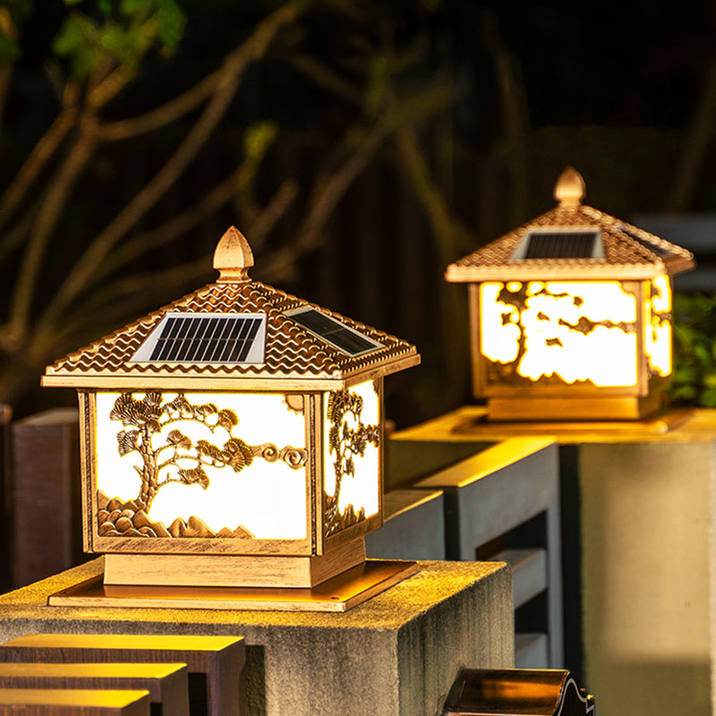 Modern Creative LED Solar Lighting Fixture with Acrylic Shade for Garden