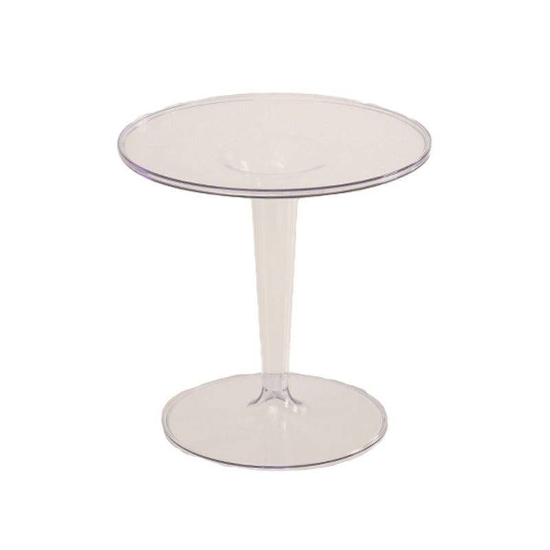 Contemporary Round Side End Table Plastic Pedestal Sofa Side Table