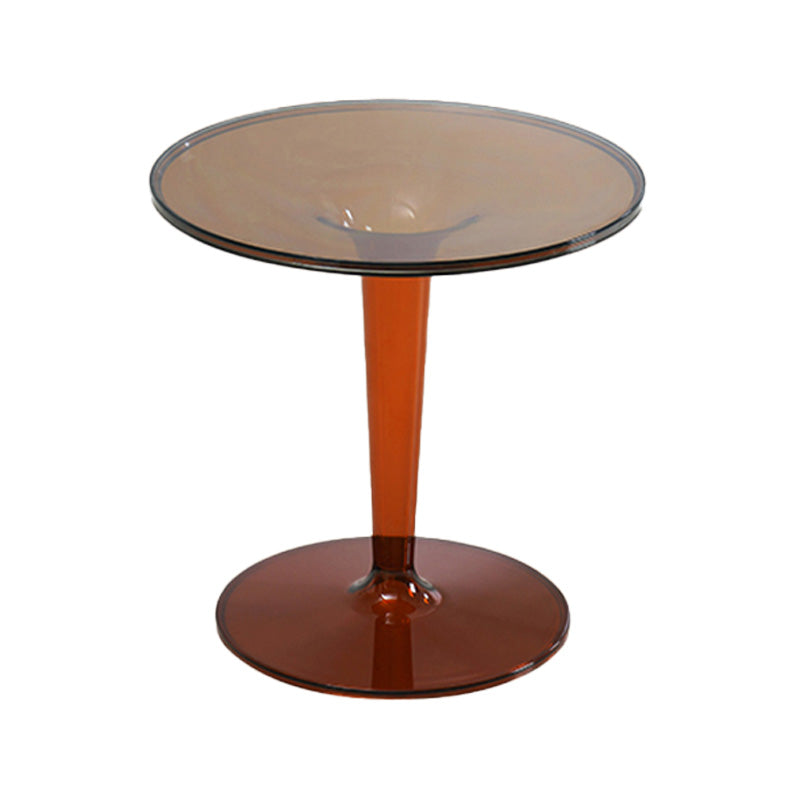 Contemporary Round Side End Table Plastic Pedestal Sofa Side Table