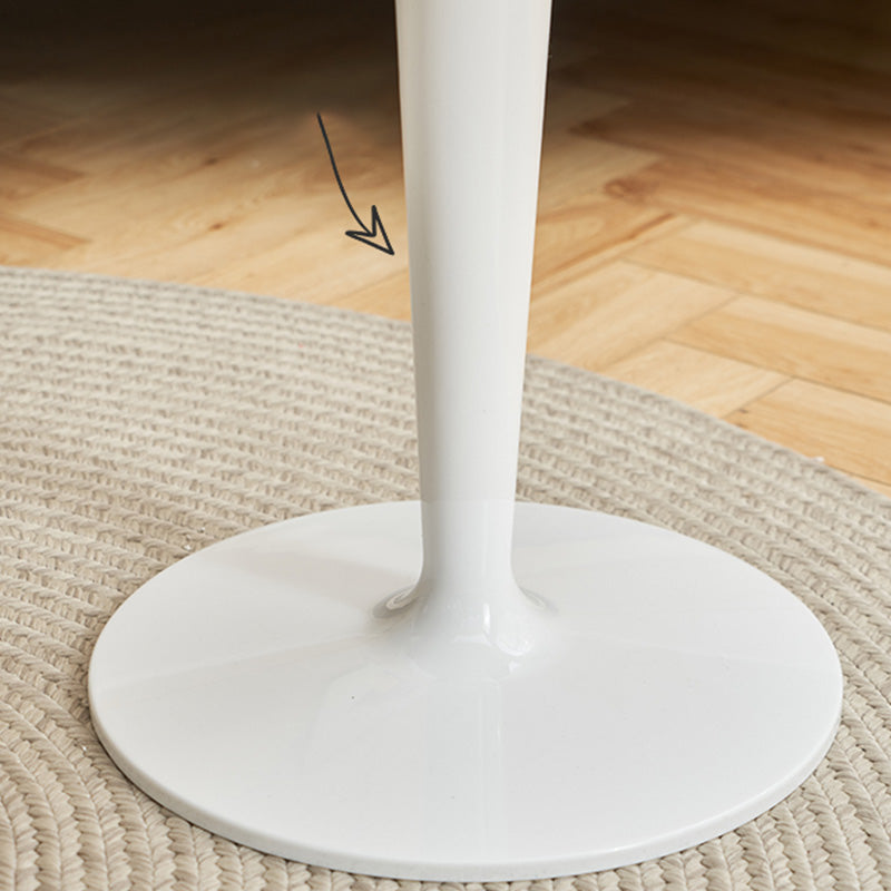 Contemporary Round Side End Table Plastic Pedestal Sofa Side Table