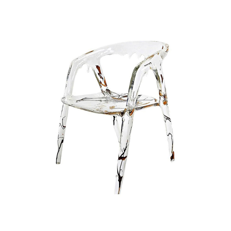 Modern Simple Arm Chair Resin Frame Dining Arm Chair for Dining Room