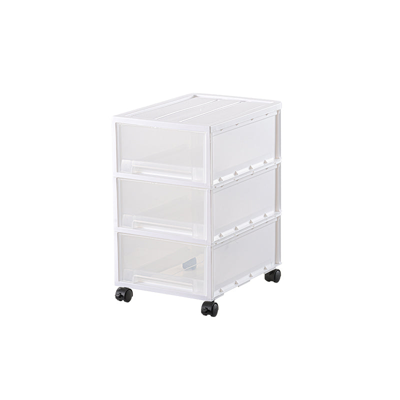 Modern Vertical Filing Cabinet Plastic Transparent Drawers File Cabinet