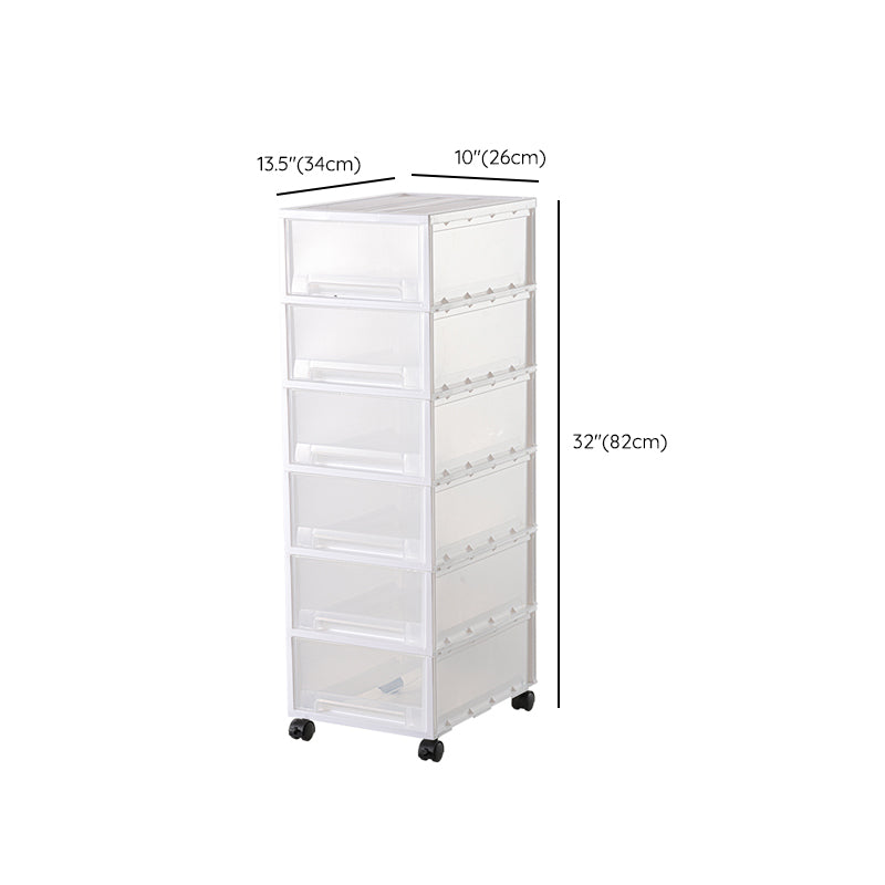 Modern Vertical Filing Cabinet Plastic Transparent Drawers File Cabinet