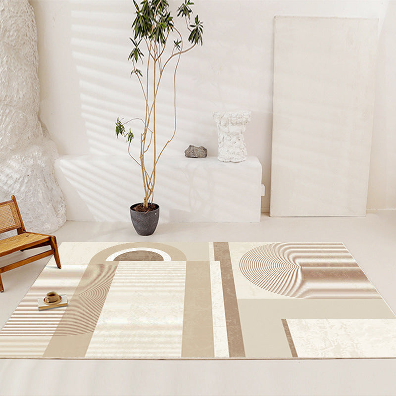 Modern Minimalist Plain Carpet Line Indoor Rug Non-slip Area Carpet for Living Room