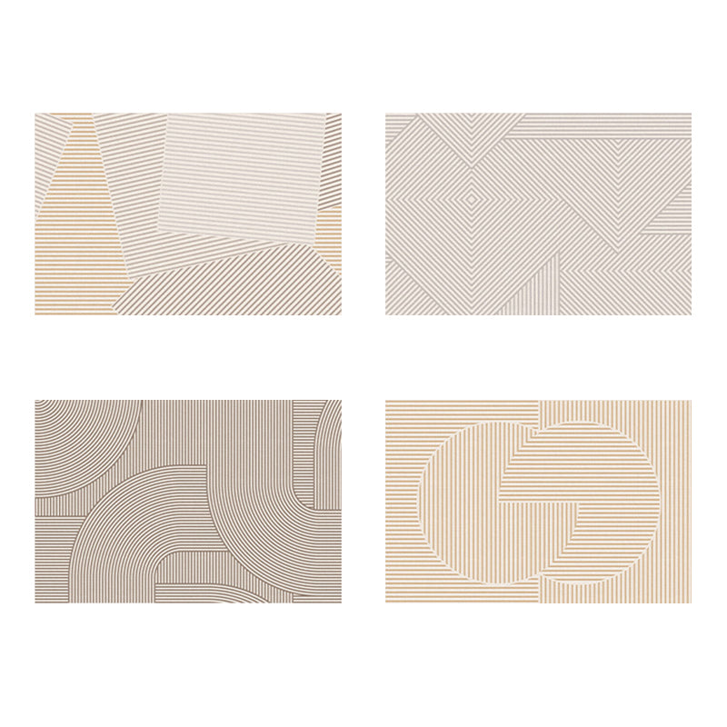 Modern Simple Striped Rug Polyester Indoor Rug Non-slip Area Carpet for Living Room