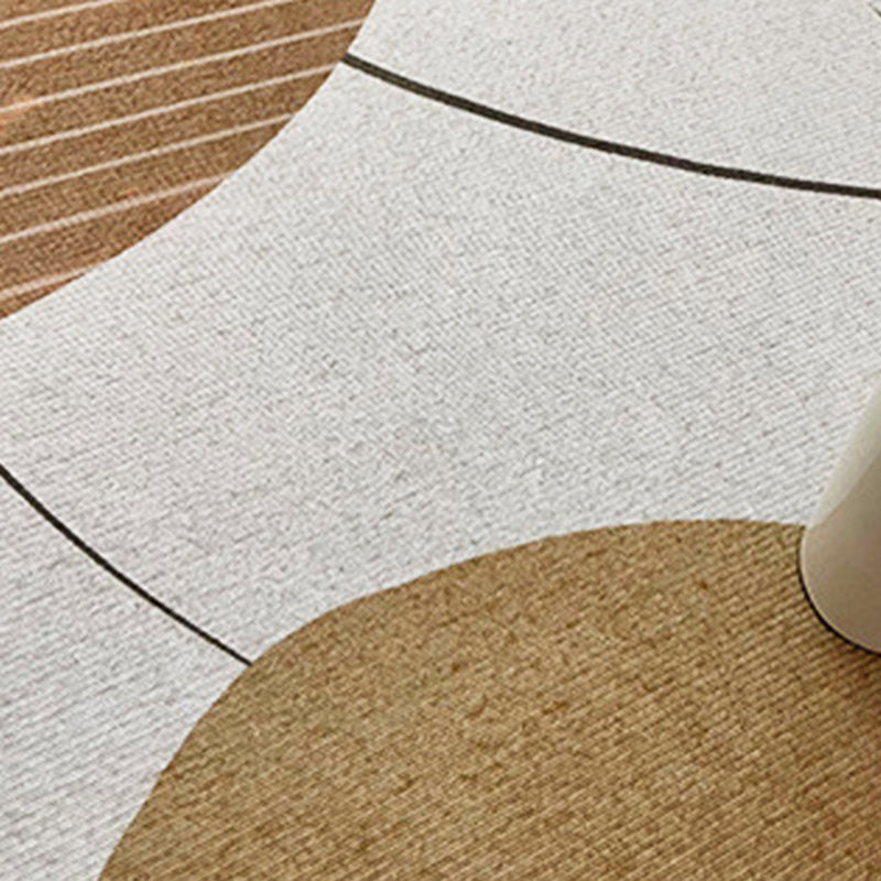 Modern Simple Striped Rug Polyester Indoor Rug Non-slip Area Carpet for Living Room