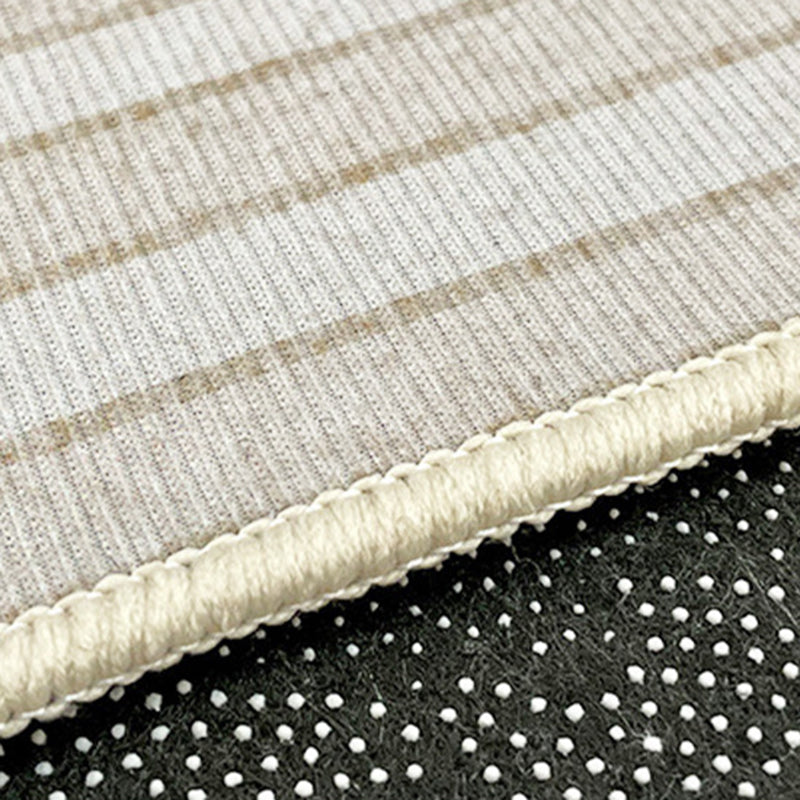 Modern Simple Striped Rug Polyester Indoor Rug Non-slip Area Carpet for Living Room