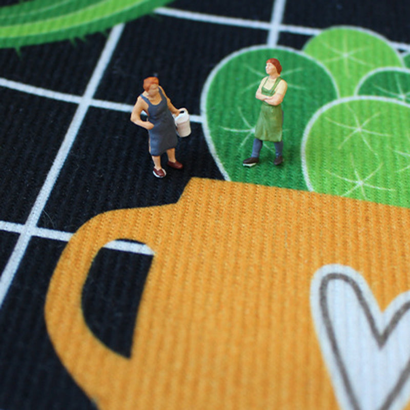 Simple Dark Color Rug Geometric Polyester Rug Stain Resistant Area Carpet for Living Room