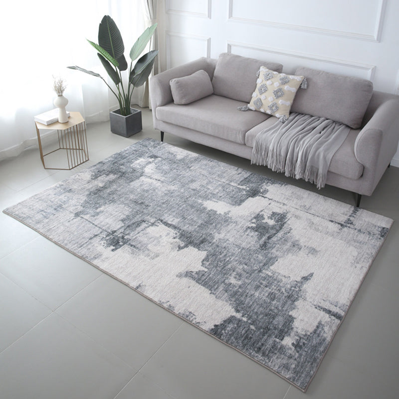 Simple Abstract Rug Imitation Cashmere Area Carpet Non-slip Rug for Living Room and Bedroom
