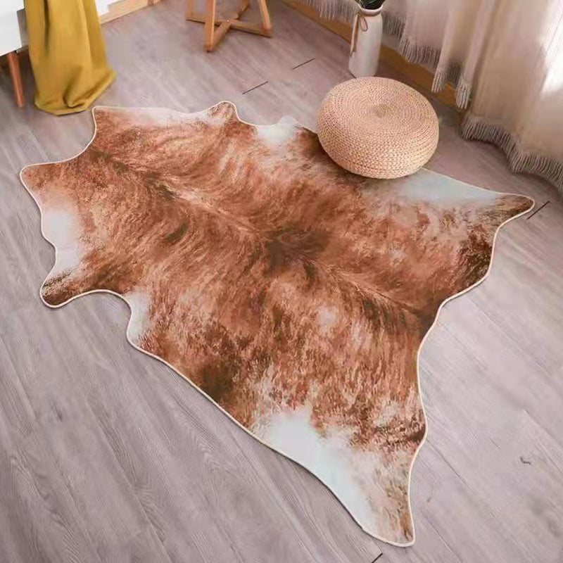 Modern Animal Rug Imitation Cowhide Carpet Anti-slip Indoor Rug for Living Room and Bedroom