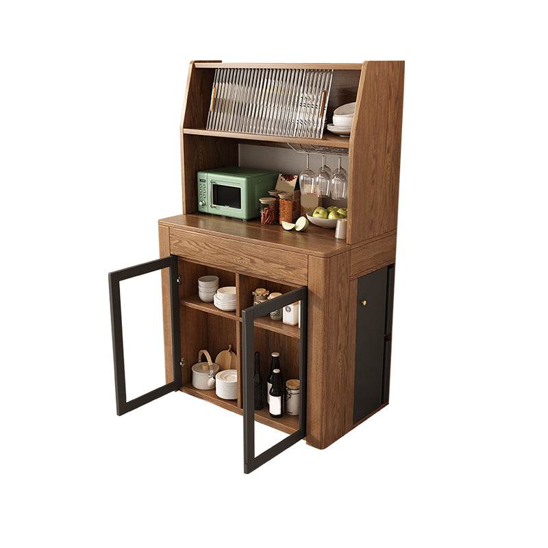 Modern Rectangle Wooden Dining Room Table for Small Space with Storage