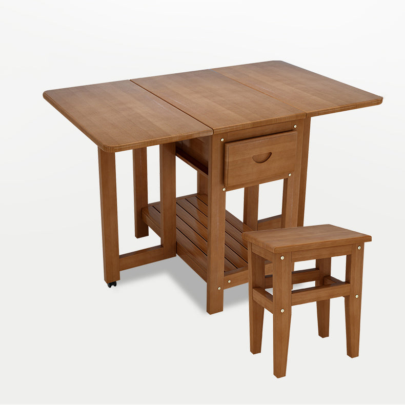 Brown Modern Rectangle Wooden Dining Room Table for Small Space