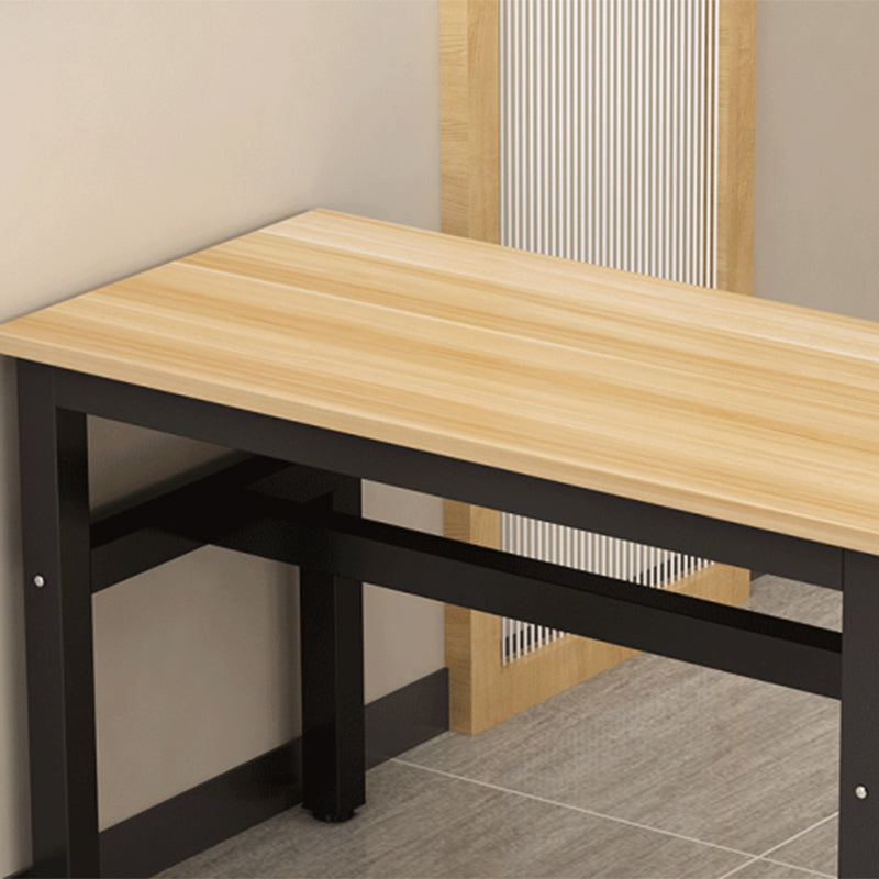 Industrial Restaurant Rectangle Legs Dining Table and Dining Chairs