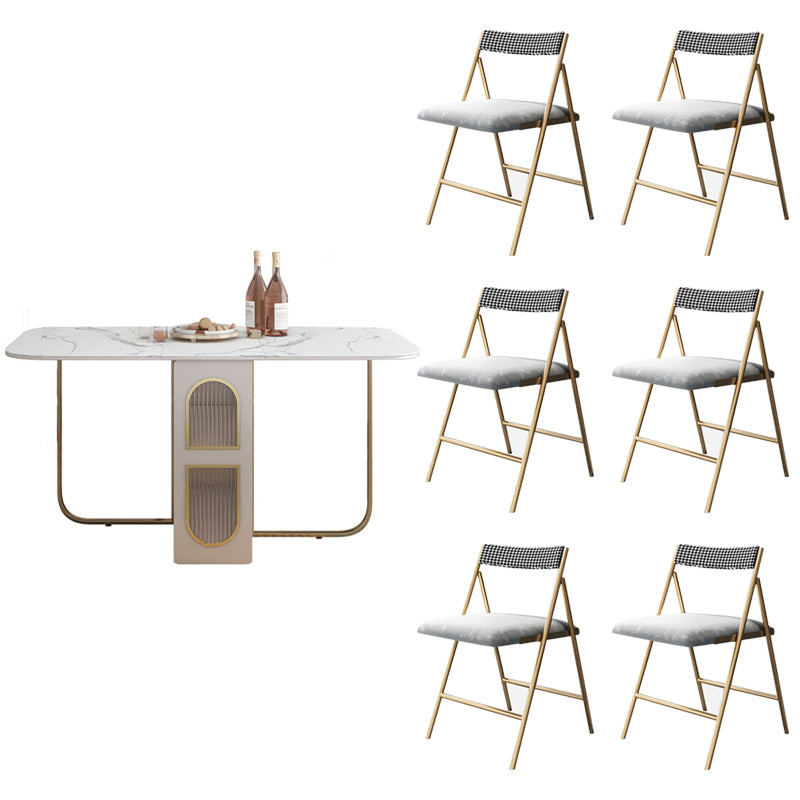 1/3/5/7 Pieces Modern Sintered Stone Multi Purpose Folding Dining Set for Home