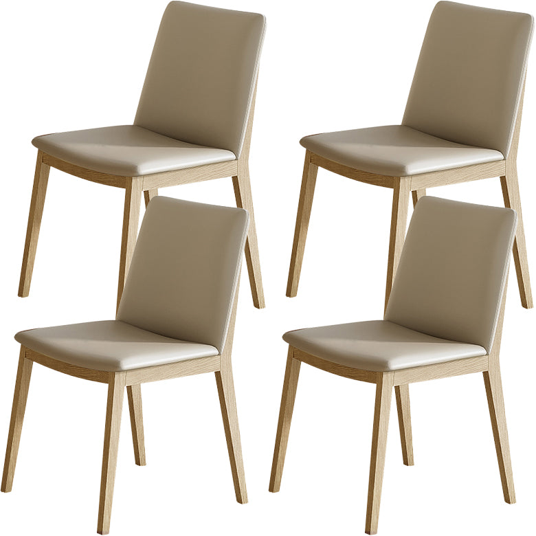 Contemporary Style Solid Wood 4 Legs Home Use Dining Side Chair