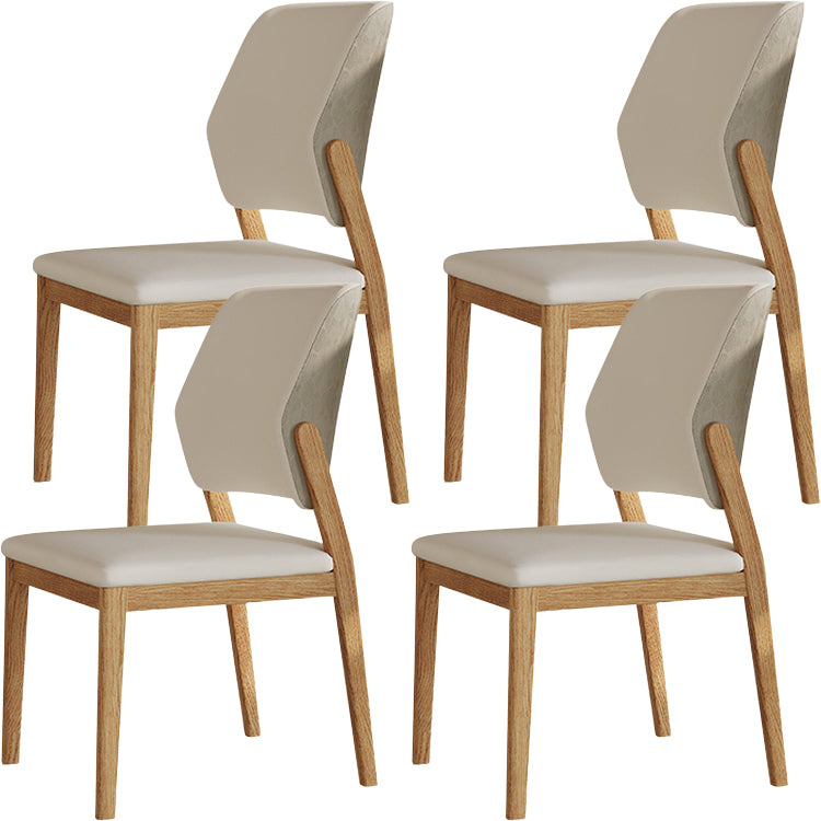 Contemporary Style Solid Wood 4 Legs Home Use Dining Side Chair