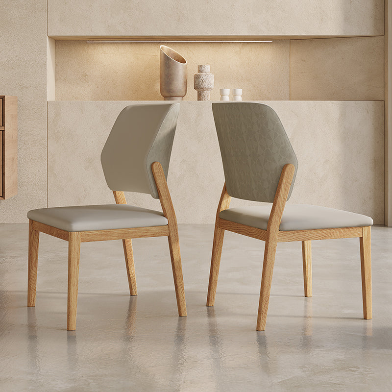 Contemporary Style Solid Wood 4 Legs Home Use Dining Side Chair