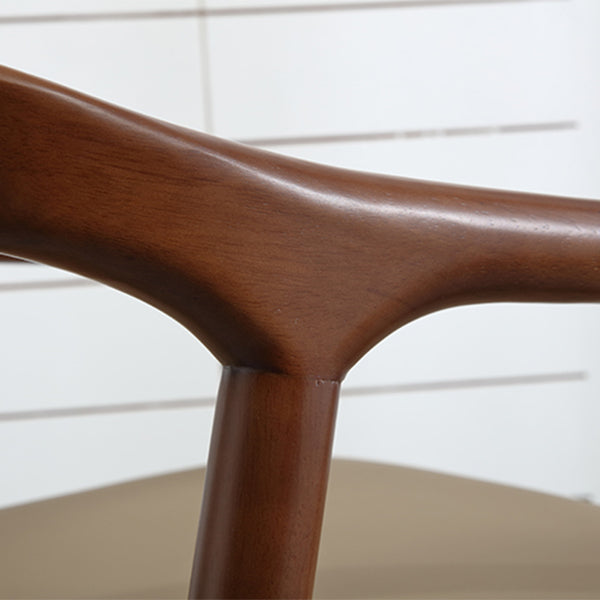 Contemporary Style Open Back Solid Wood Home Dining Arm Chair