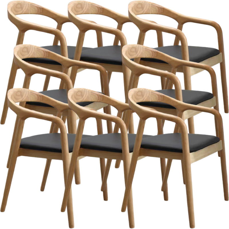 Contemporary Style Open Back Solid Wood Home Dining Arm Chair