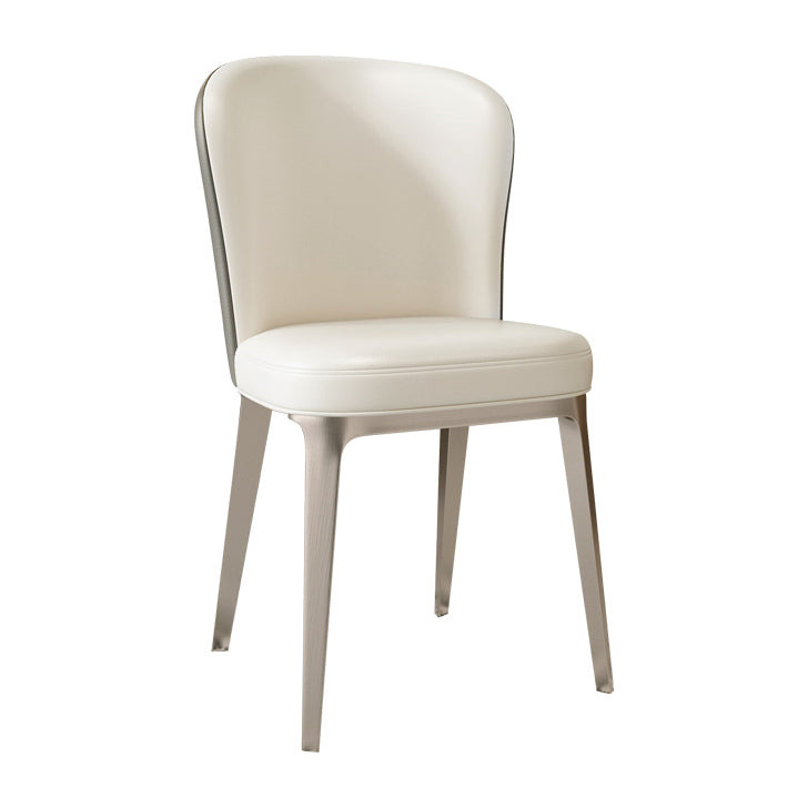 Glam Style Upholstered Parsons Metal Legs Home Dining Side Chair