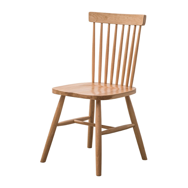 Contemporary Style Slat Back Solid Wood Home Dining Side Chair