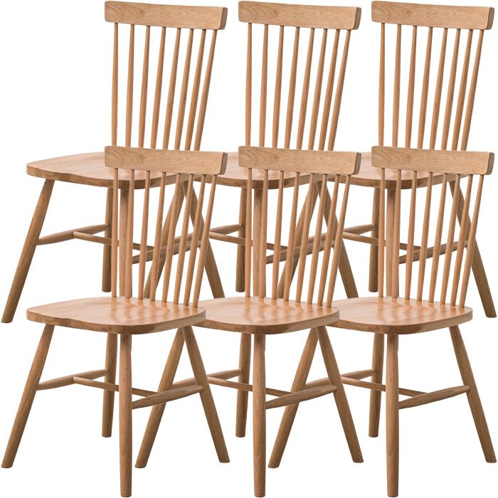 Contemporary Style Slat Back Solid Wood Home Dining Side Chair
