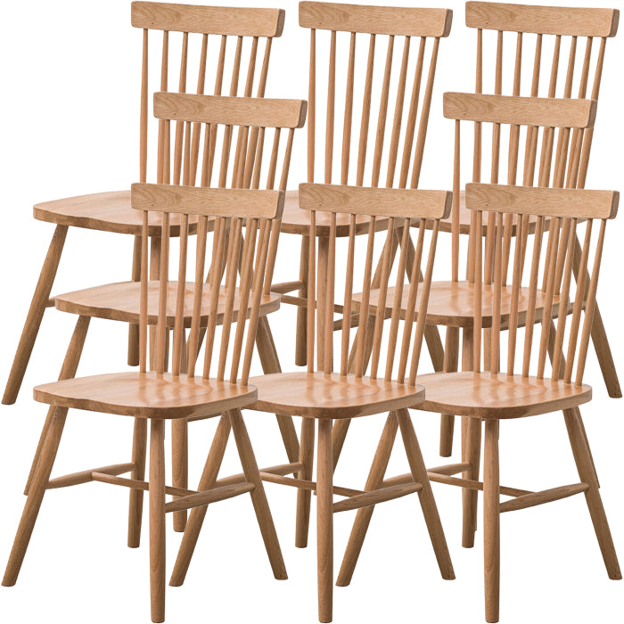 Contemporary Style Slat Back Solid Wood Home Dining Side Chair