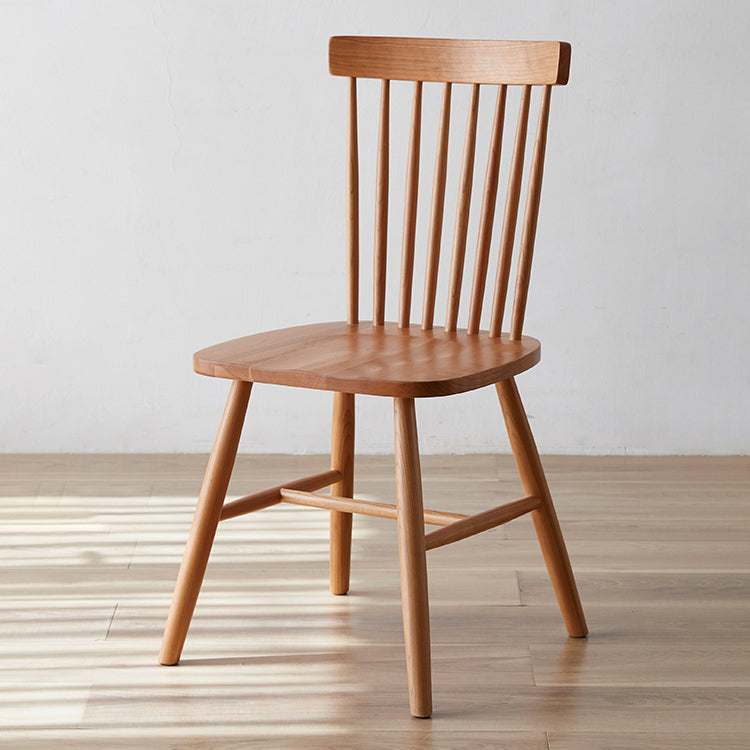 Contemporary Style Slat Back Solid Wood Home Dining Side Chair