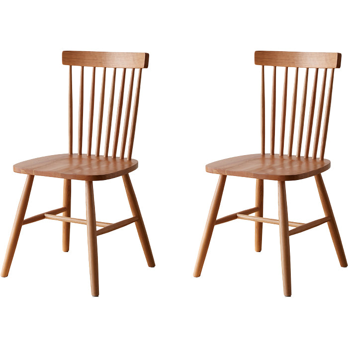 Contemporary Style Slat Back Solid Wood Home Dining Side Chair