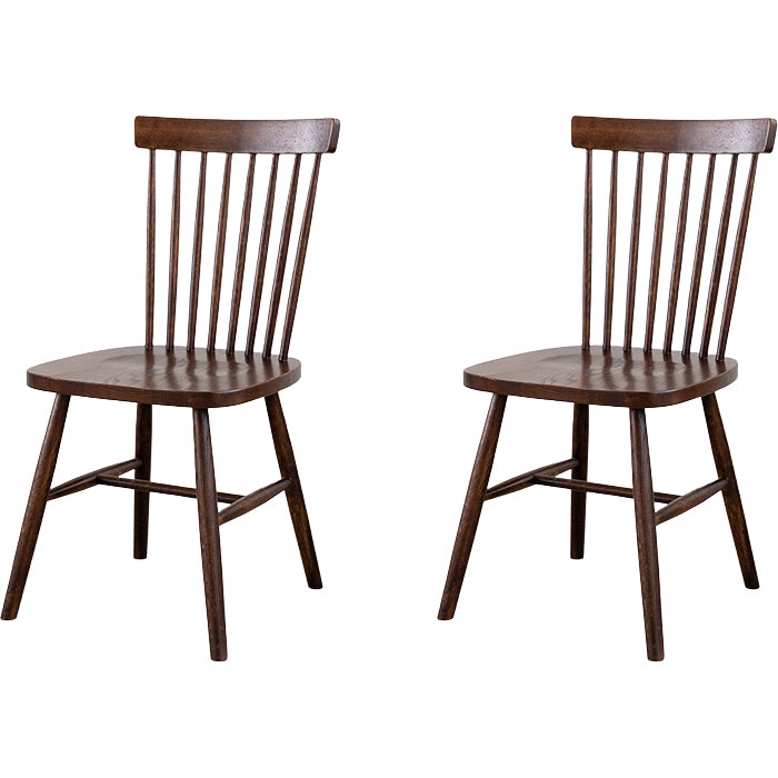 Contemporary Style Slat Back Solid Wood Home Dining Side Chair
