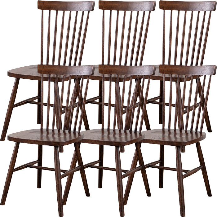 Contemporary Style Slat Back Solid Wood Home Dining Side Chair