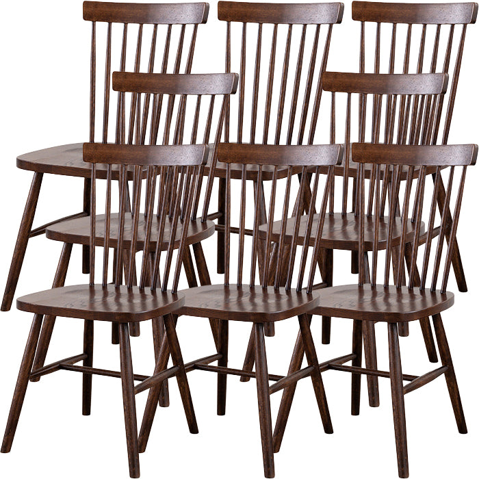 Contemporary Style Slat Back Solid Wood Home Dining Side Chair