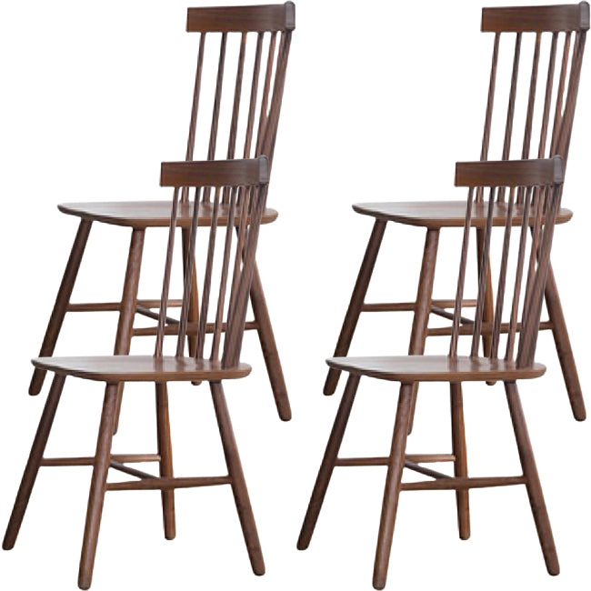 Contemporary Style Slat Back Solid Wood Home Dining Side Chair