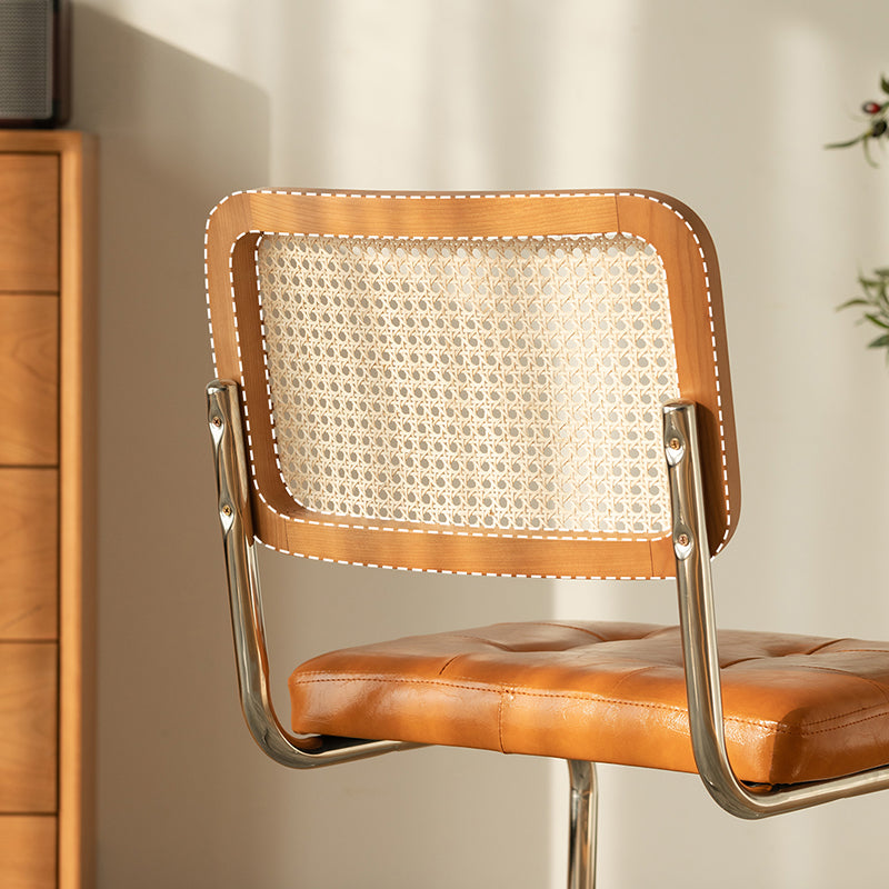 Contemporary Style Open Back Leather Upholstered Home Dining Chairs