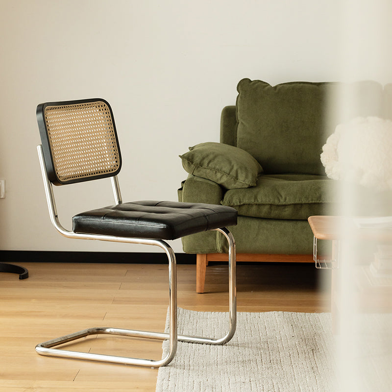 Contemporary Style Open Back Leather Upholstered Home Dining Chairs