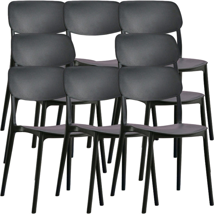 Contemporary Indoor Plastic Open Back Stacking Dining Side Chair
