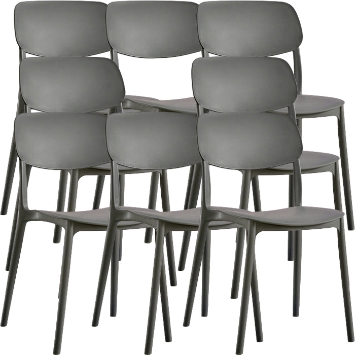 Contemporary Indoor Plastic Open Back Stacking Dining Side Chair