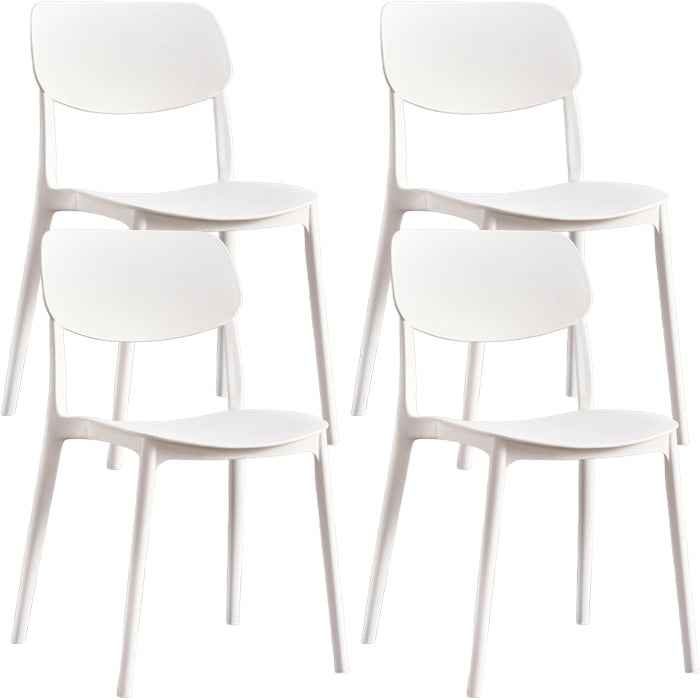 Contemporary Indoor Plastic Open Back Stacking Dining Side Chair