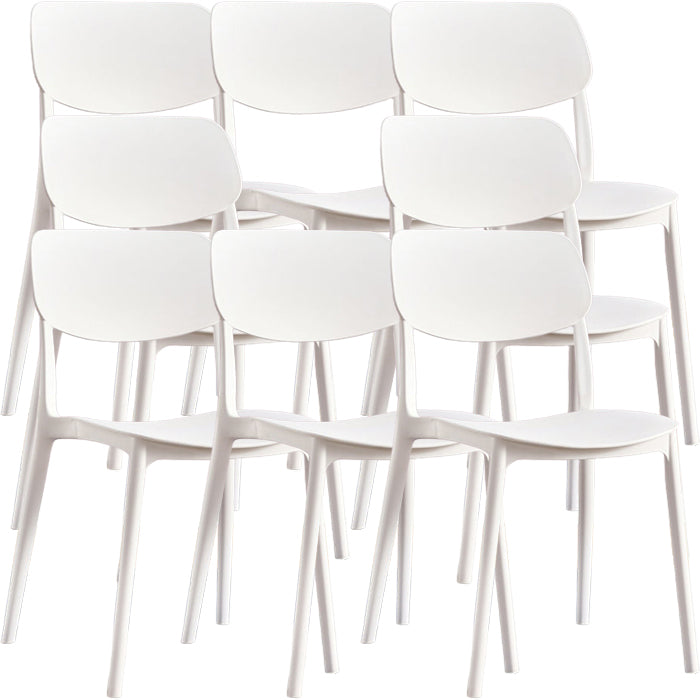 Contemporary Indoor Plastic Open Back Stacking Dining Side Chair