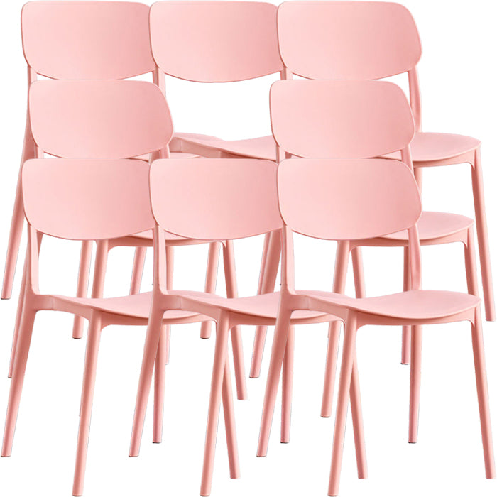 Contemporary Indoor Plastic Open Back Stacking Dining Side Chair