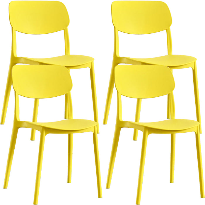 Contemporary Indoor Plastic Open Back Stacking Dining Side Chair