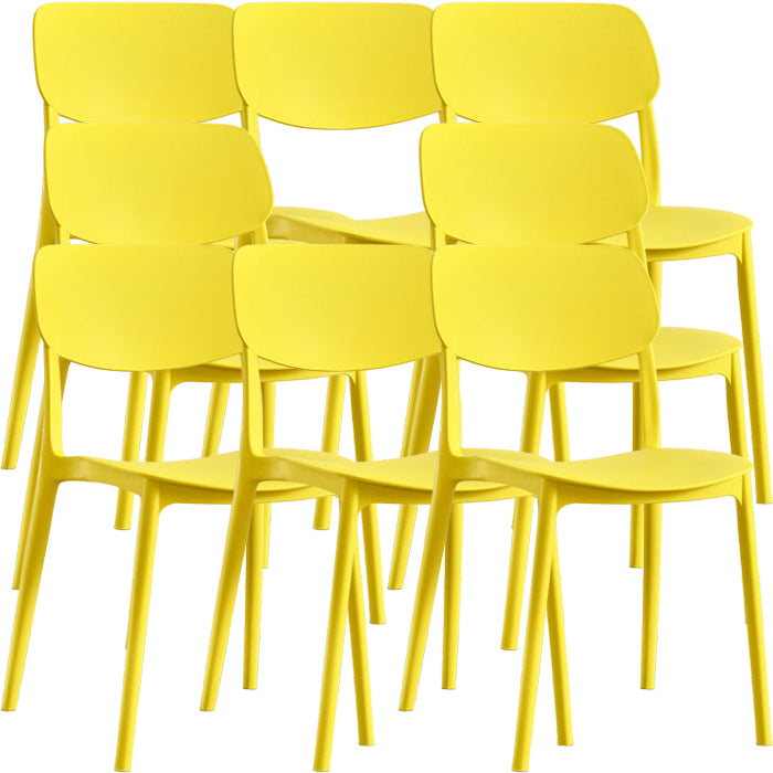 Contemporary Indoor Plastic Open Back Stacking Dining Side Chair