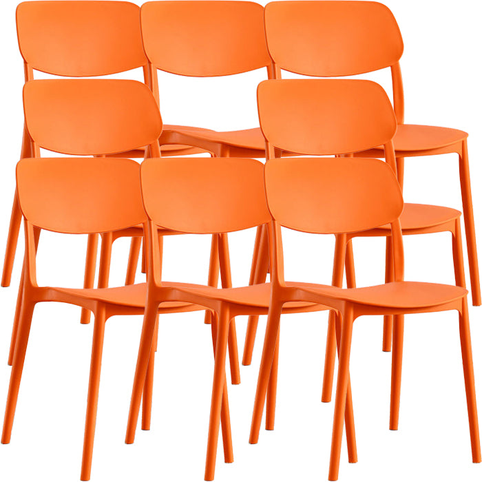 Contemporary Indoor Plastic Open Back Stacking Dining Side Chair