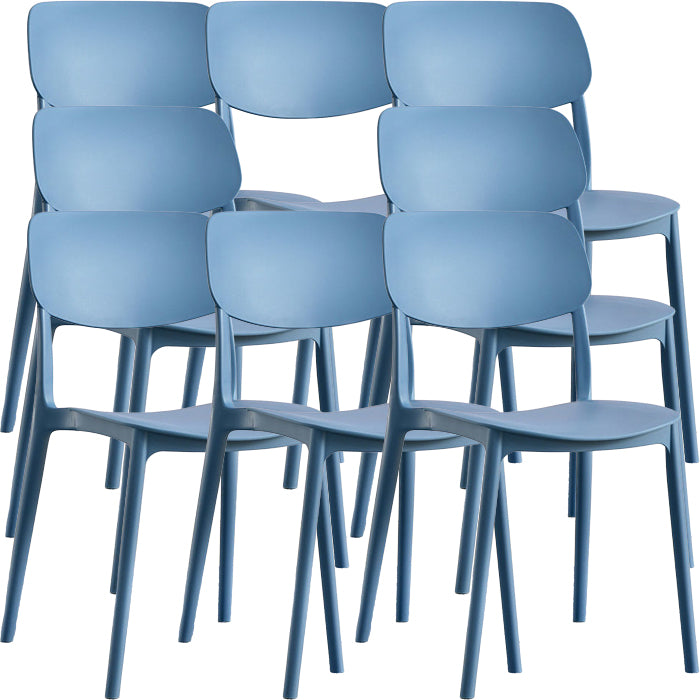 Contemporary Indoor Plastic Open Back Stacking Dining Side Chair